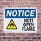 Signmission Hot Surface Sign, 7 in H x 10 in W, Plastic, Hot! Open Flame OS-2PACK-NS-P-710-L-13535 - alternate 3